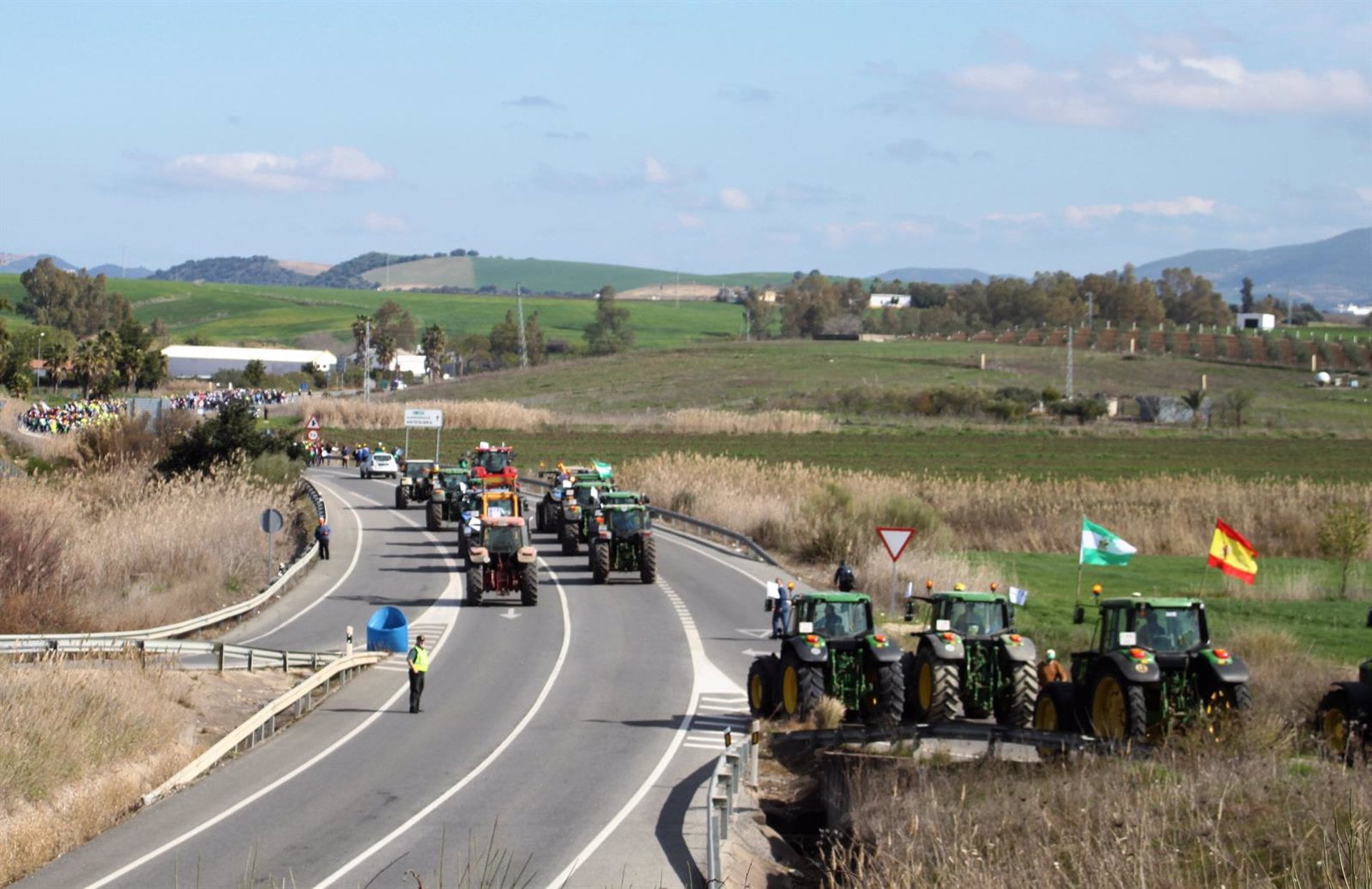 Imagen de una de las protestas de los agricultores de la comarca