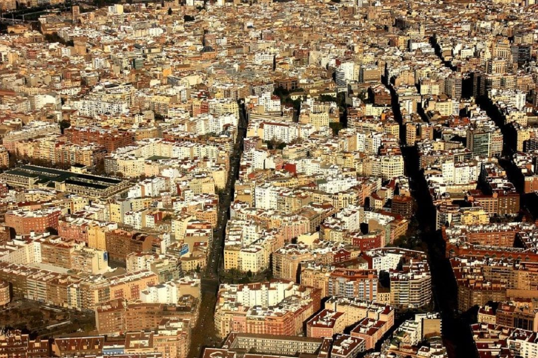 Vista aérea de la ciudad de València