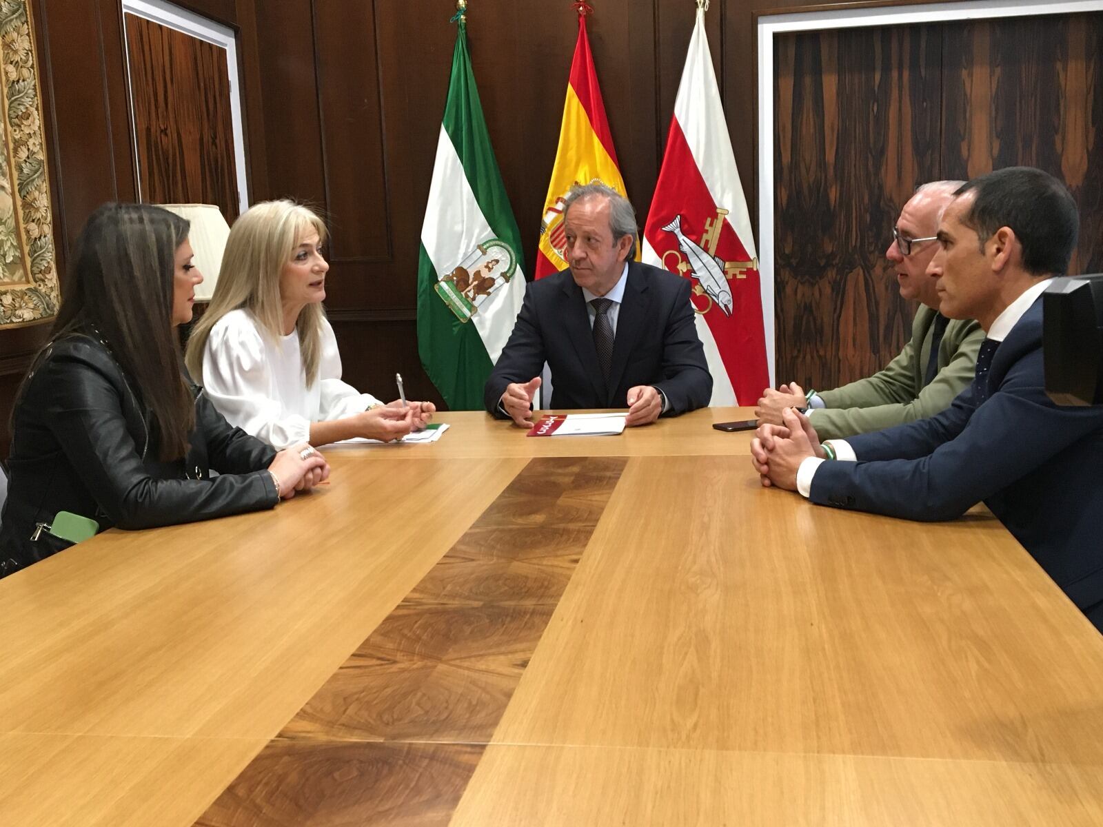 Del Pozo, en su visita a Andújar.