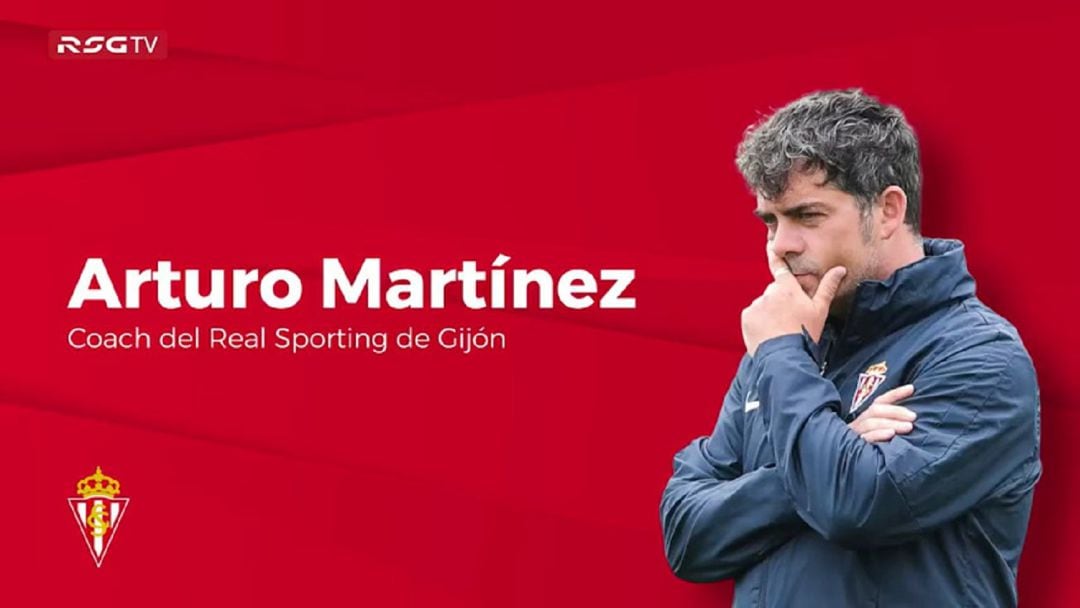 Arturo Martínez, coach del Sporting. 