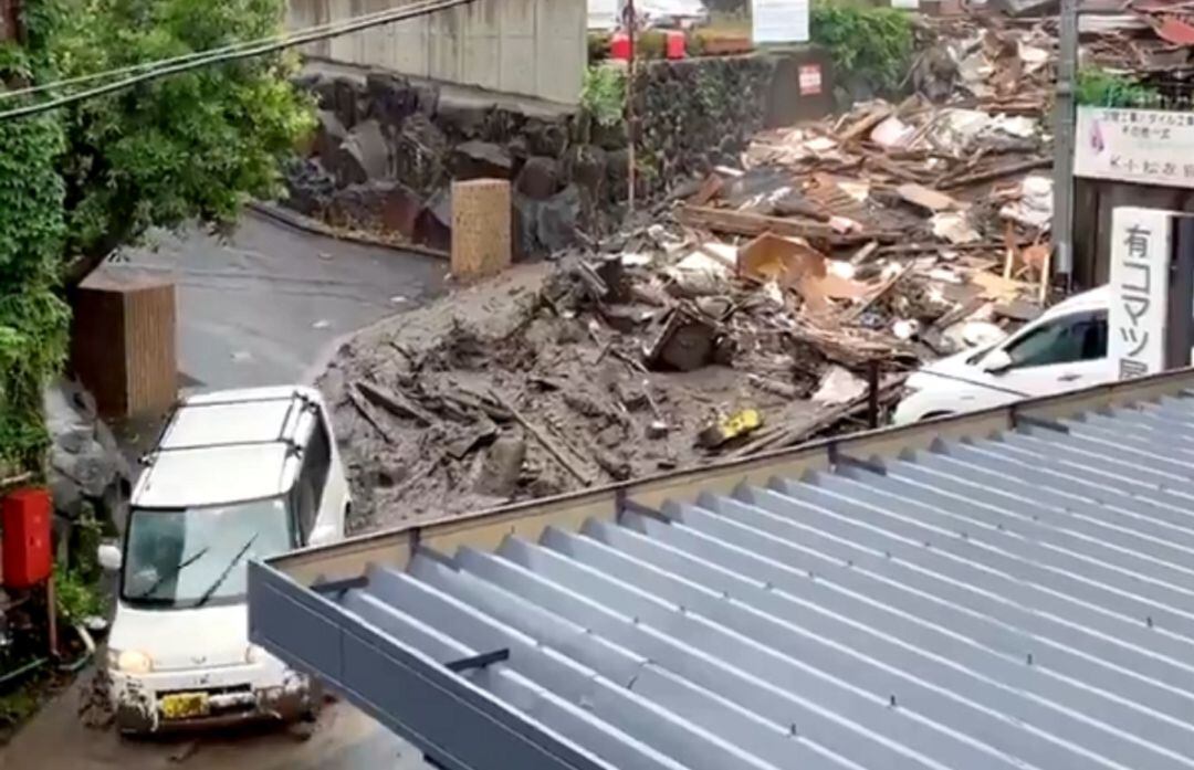 Deslizamiento de tierra producido en la ciudad japonesa de Atami.