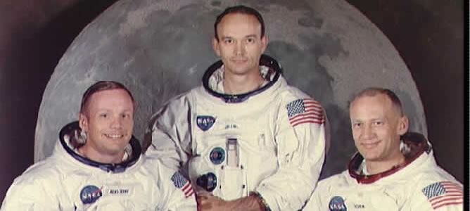 Neil Armstrong, Edwin Aldrin y Michael Collins fueron los primeros en llegar a la Luna.