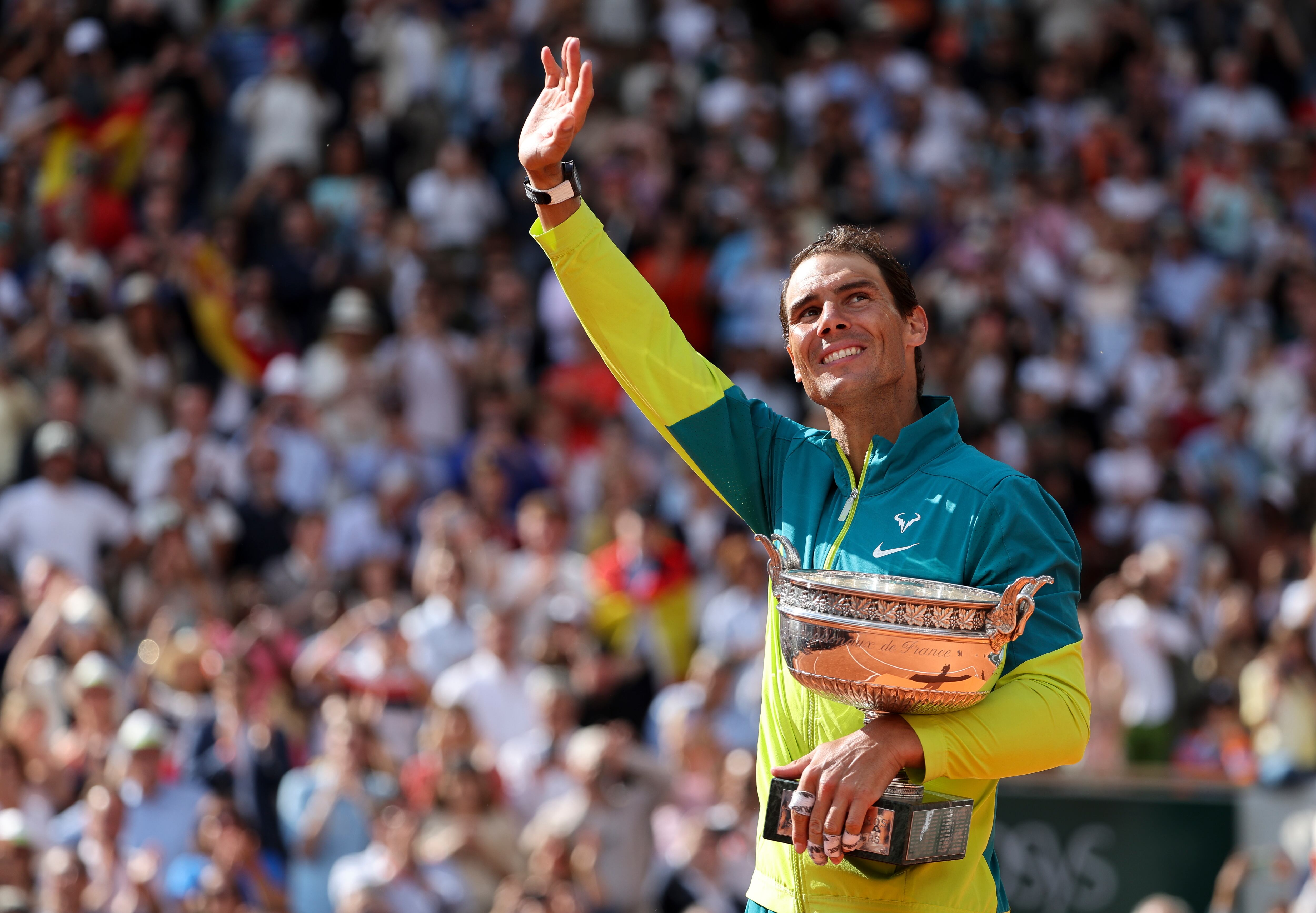 Nadal, tras ganar Roland Garros la pasada temporada.