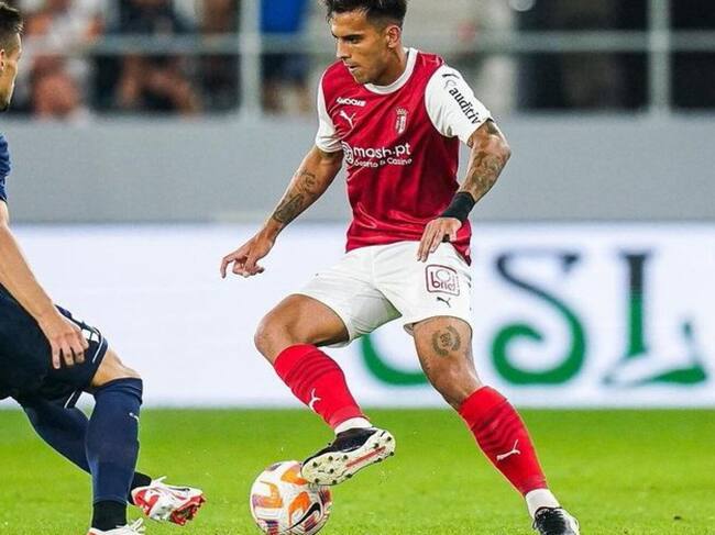 Rodrigo Zalazar, durante un partido contra el Sporting Braga