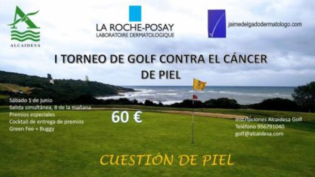 Cartel anunciador del torneo solidario de golf "Cuestión de piel".
