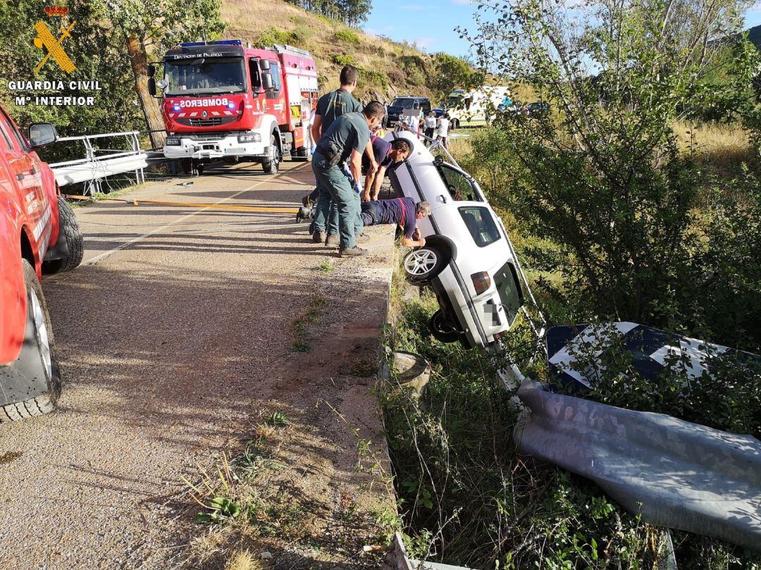 Situación en la que quedó el vehículo siniestrado