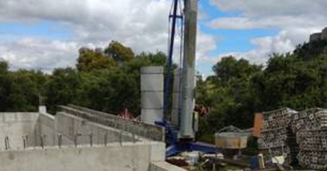 Estado de las obras de abastecimiento de agua al Santuario Virgen de la Cabeza.