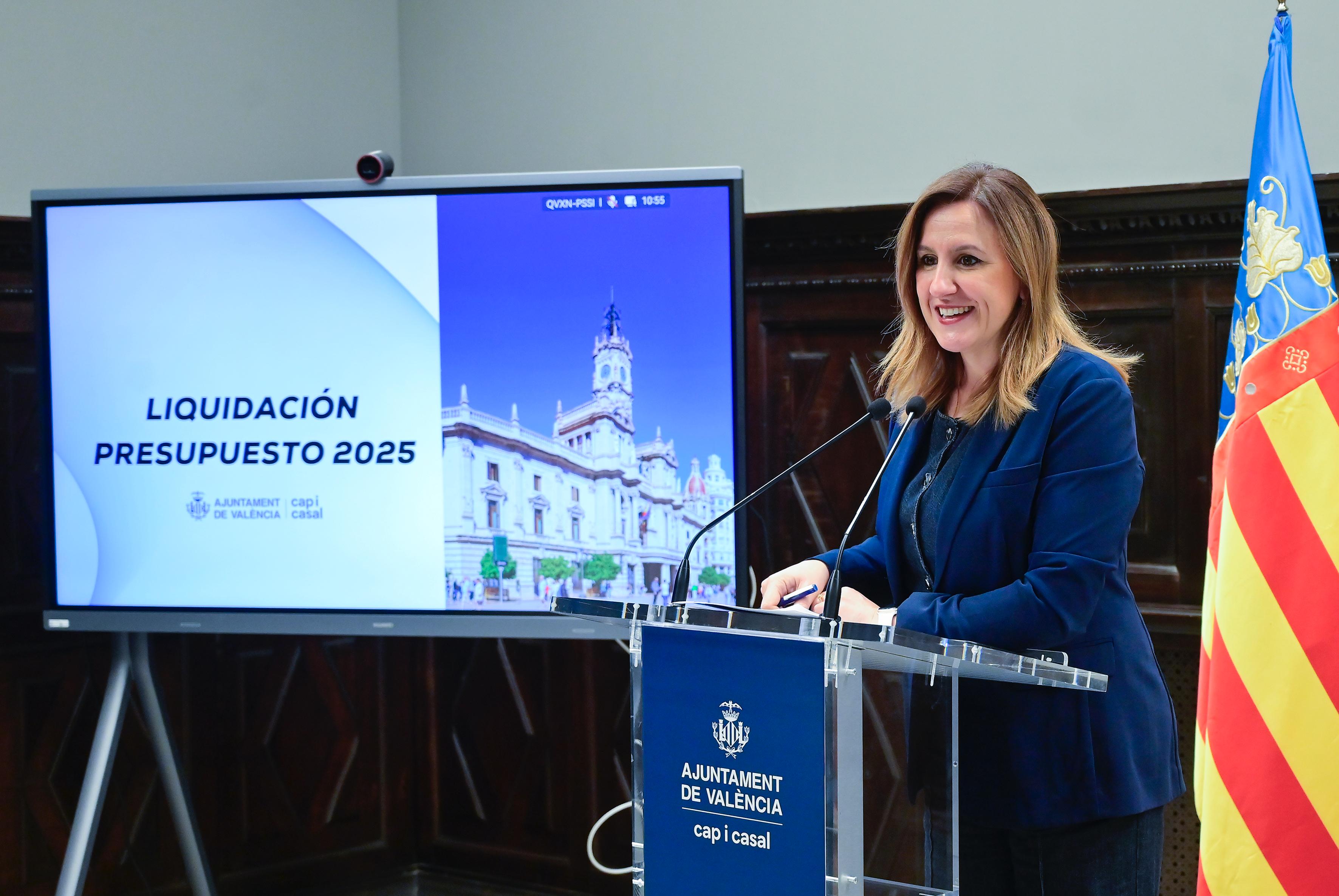 María José Catalá presenta el mejor cierre de ejercicio presupuestario de la historia de València