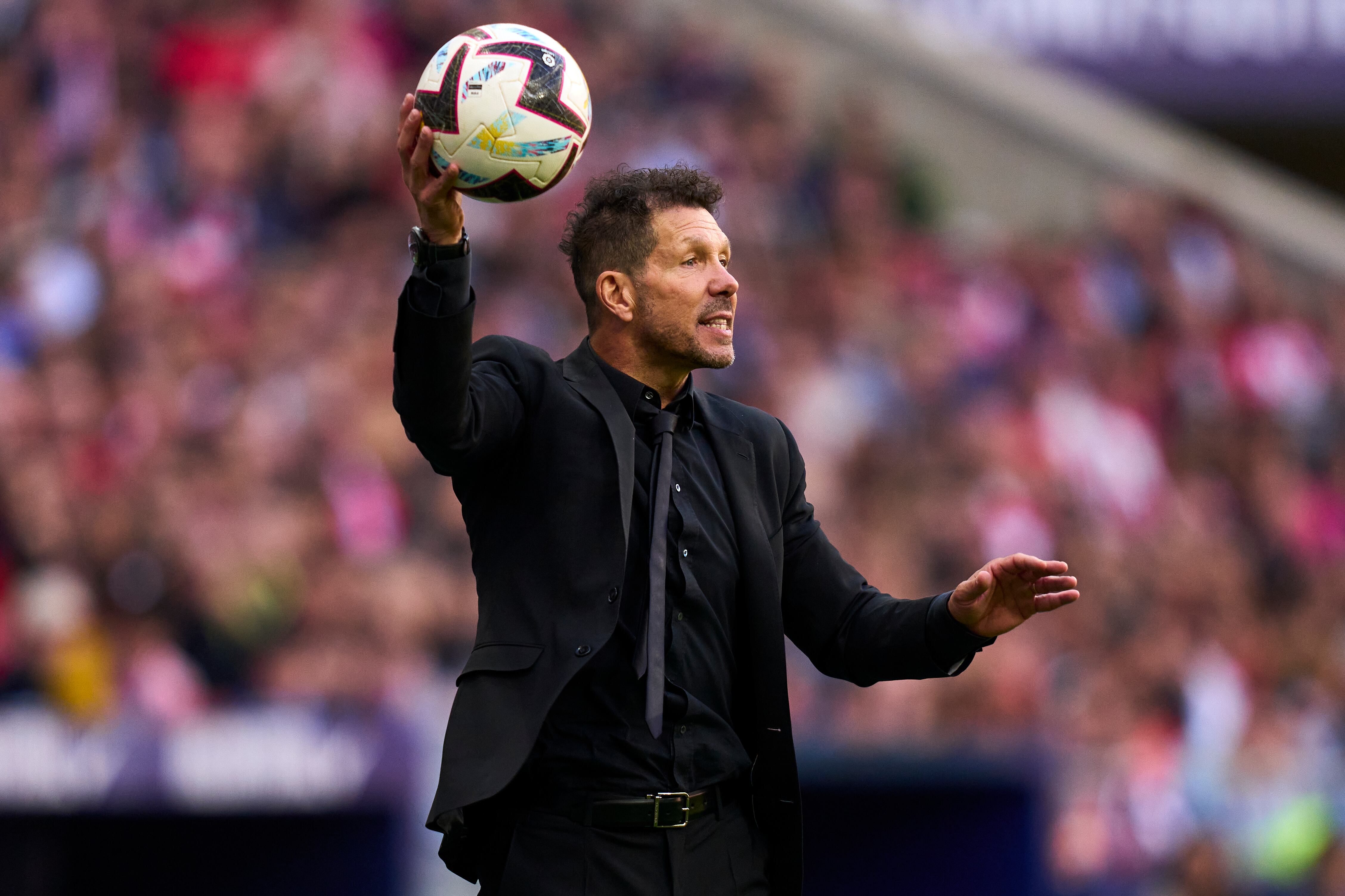 Simeone, durante un partido de la presente temporada.