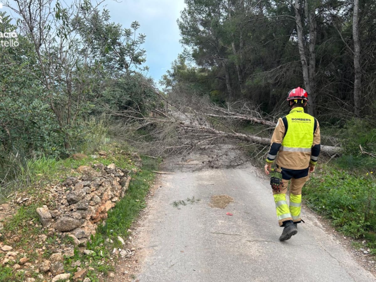 Las rachas de viento en la provincia de Castellón han alcanzado este lunes hasta los 118 km/h