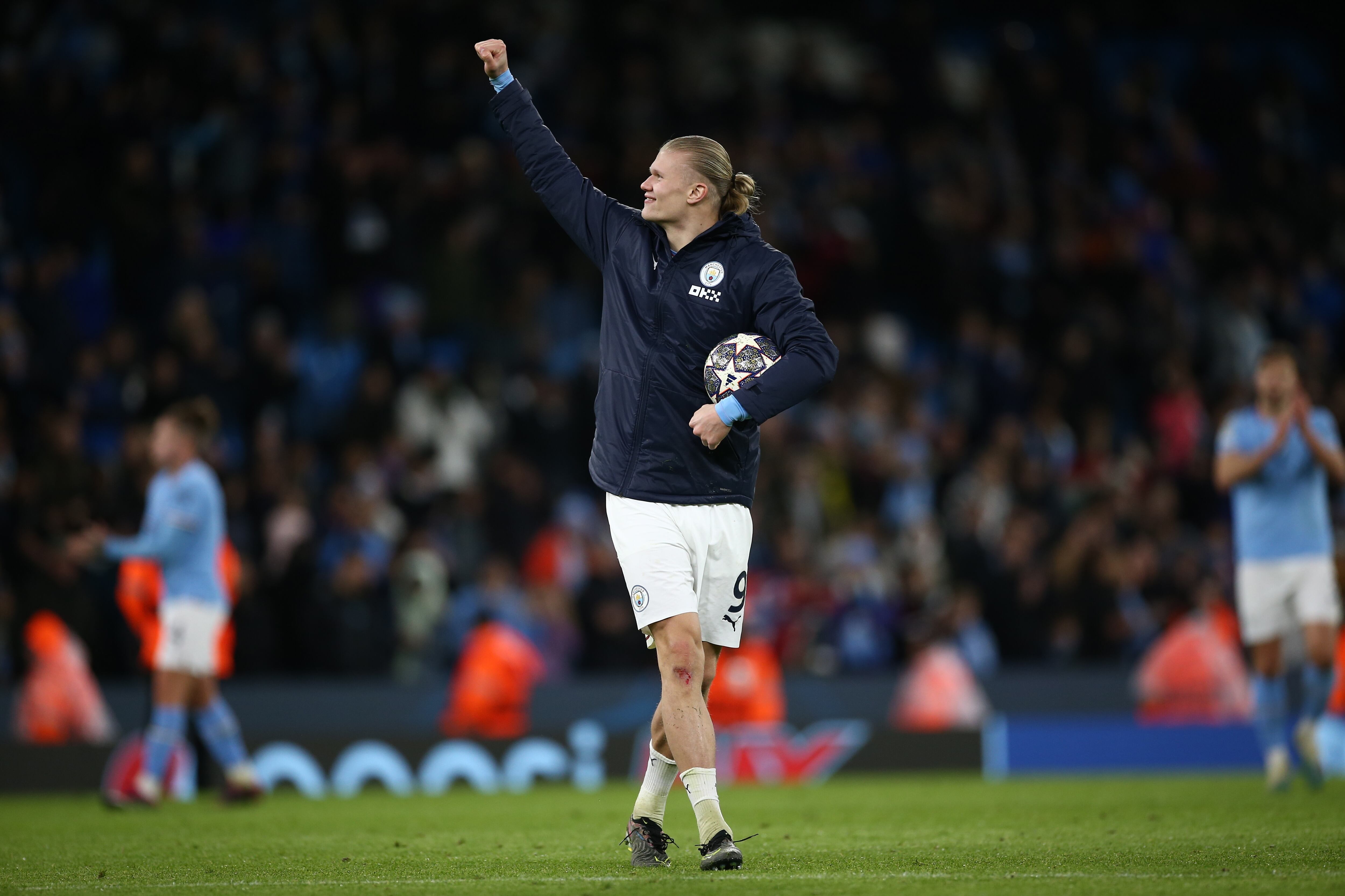 Manchester (United Kingdom), 14/03/2023.- Manchester City&#039;s Erling Haaland celebrates after the UEFA Champions League Round of 16, 2nd leg match between Manchester City and RB Leipzig in Manchester, Britain, 14 March 2023. (Liga de Campeones, Reino Unido) EFE/EPA/Adam Vaughan
