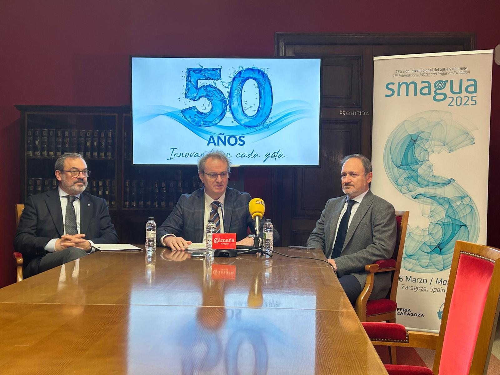 Presidente de Feria de Zaragoza, Jorge Villaroya; director general de Feria de Zaragoza, Rogelio Cuairán y director de Desarrollo de Negocios de Feria de Zaragoza, Alberto López.