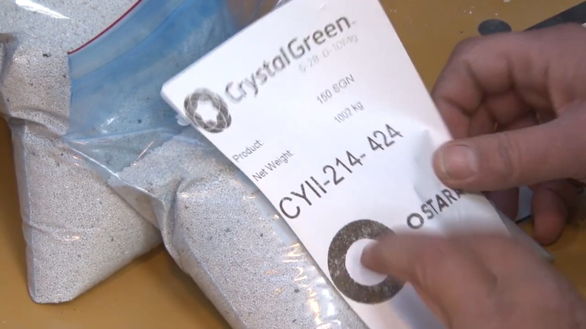 Bolsas de estruvita generadas en la depuradora de Getafe