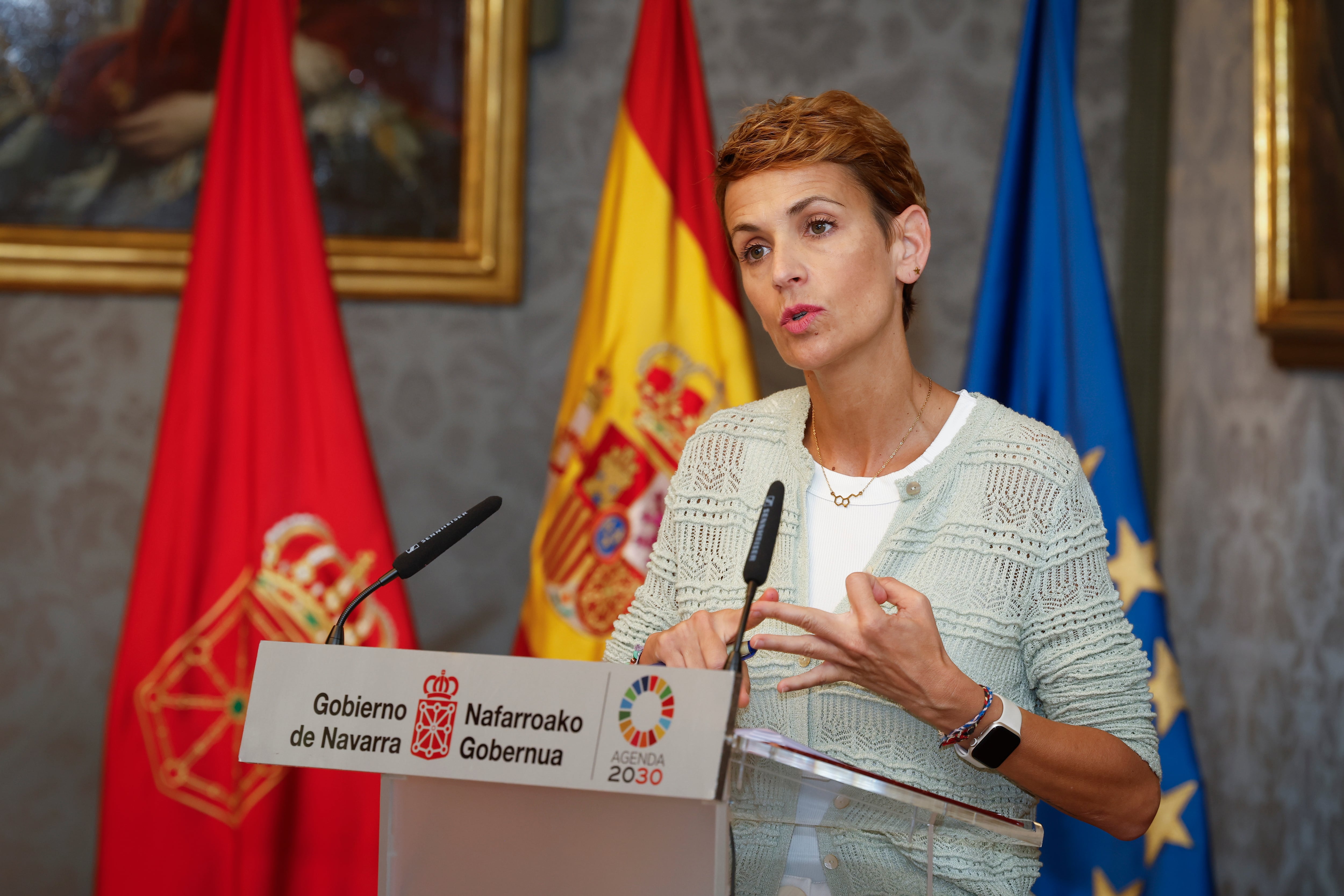 La presidenta foral, María Chivite