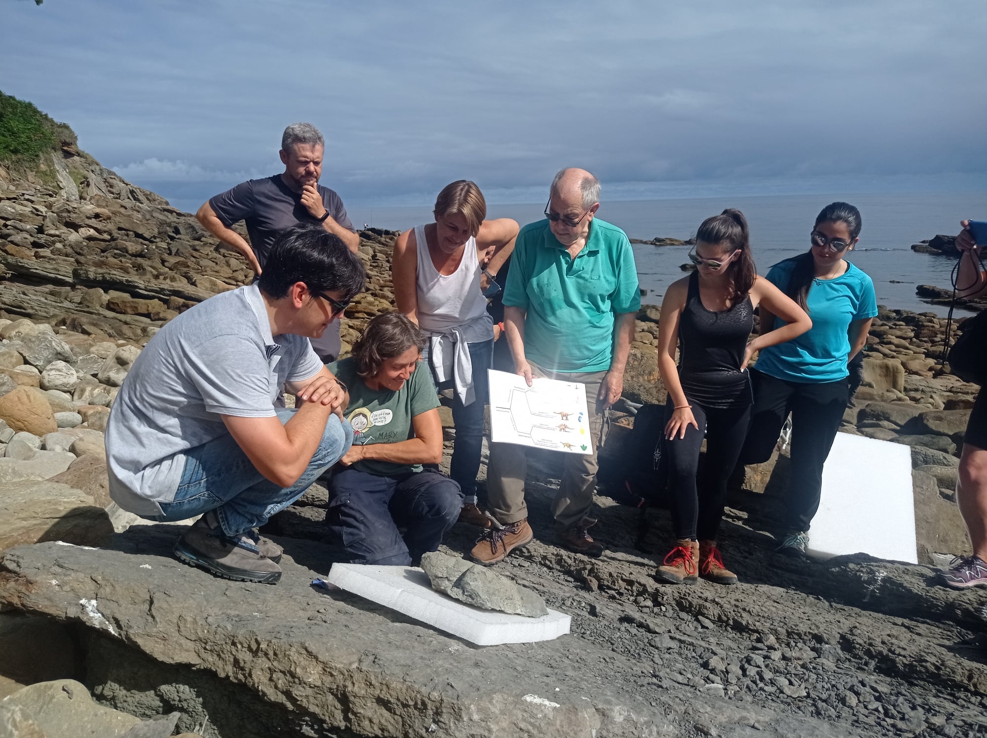 Las dos huellas de pisada de dinosaurios halladas en Lastres se incorporarán a los fondos del Museo Jurásico de Asturias