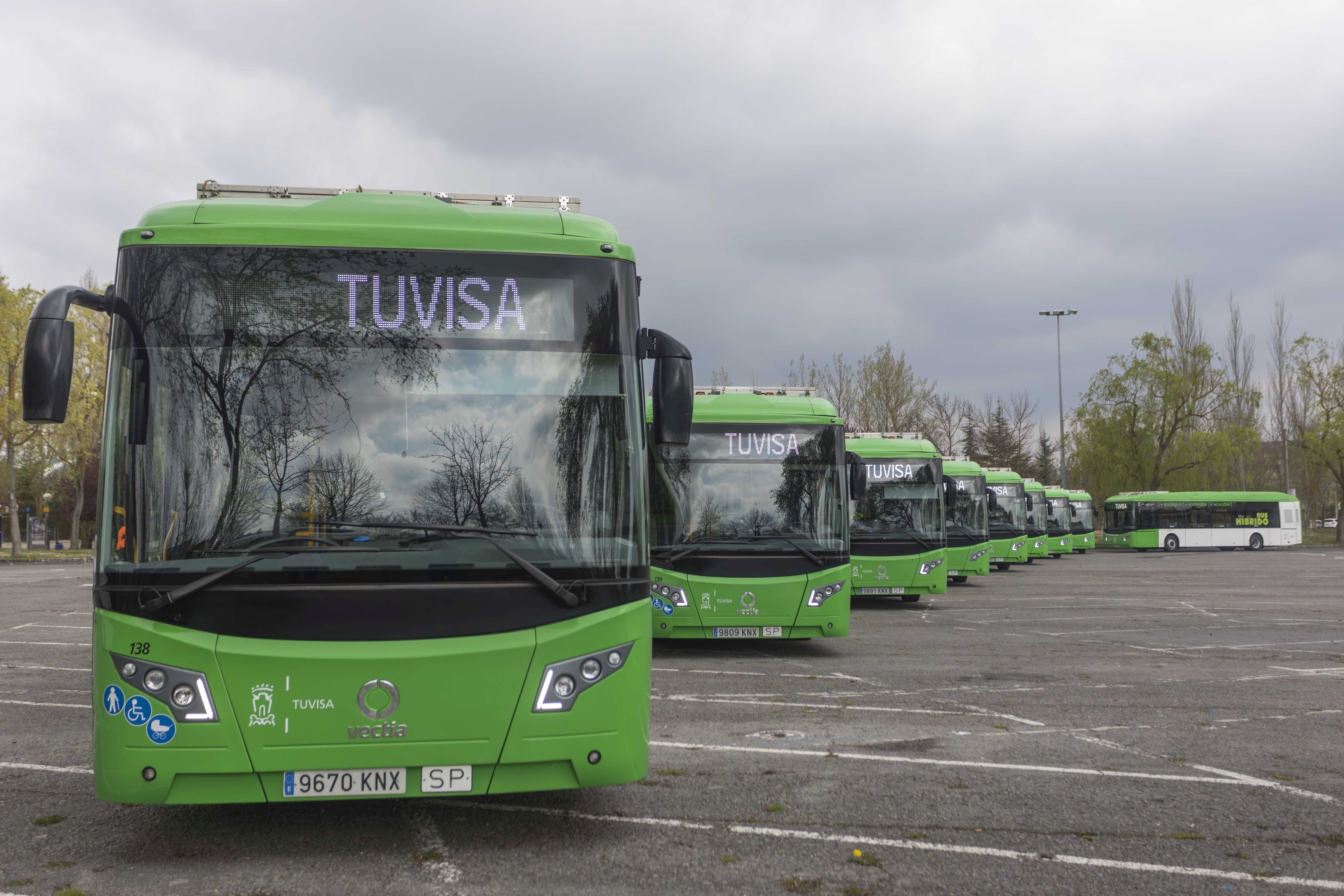 Autobuses híbridos de Tuvisa en Vitoria