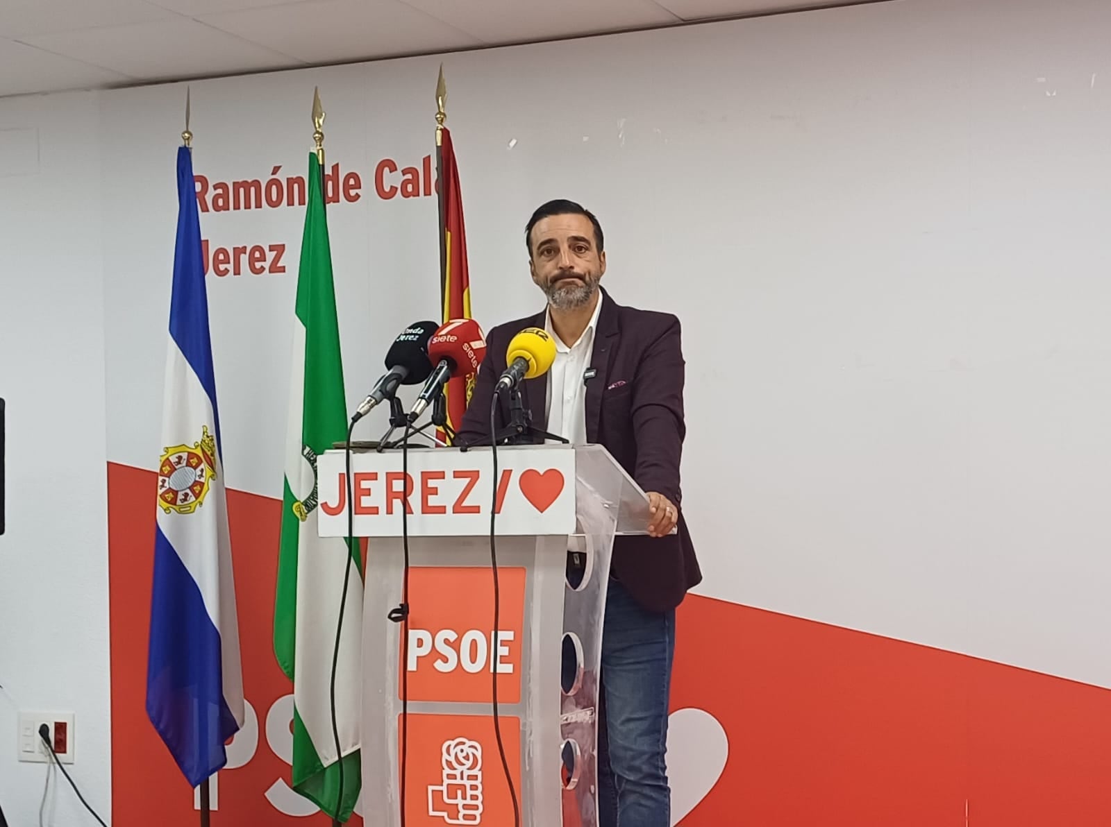 Imagen de archivo - José Antonio Díaz, portavoz del PSOE de Jerez.