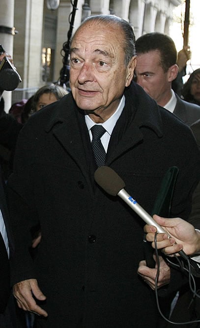 El ex presidente francés Jacques Chirac