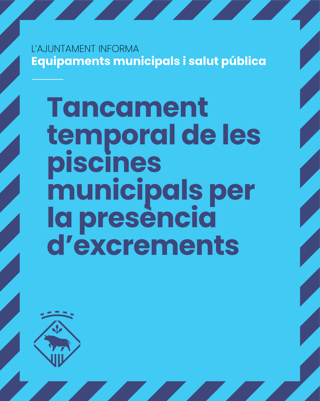 L&#039;ajuntament de Les Borges ha publicat un comunicat a la seva web i a les xarxes socials informant del tancament de la piscina.