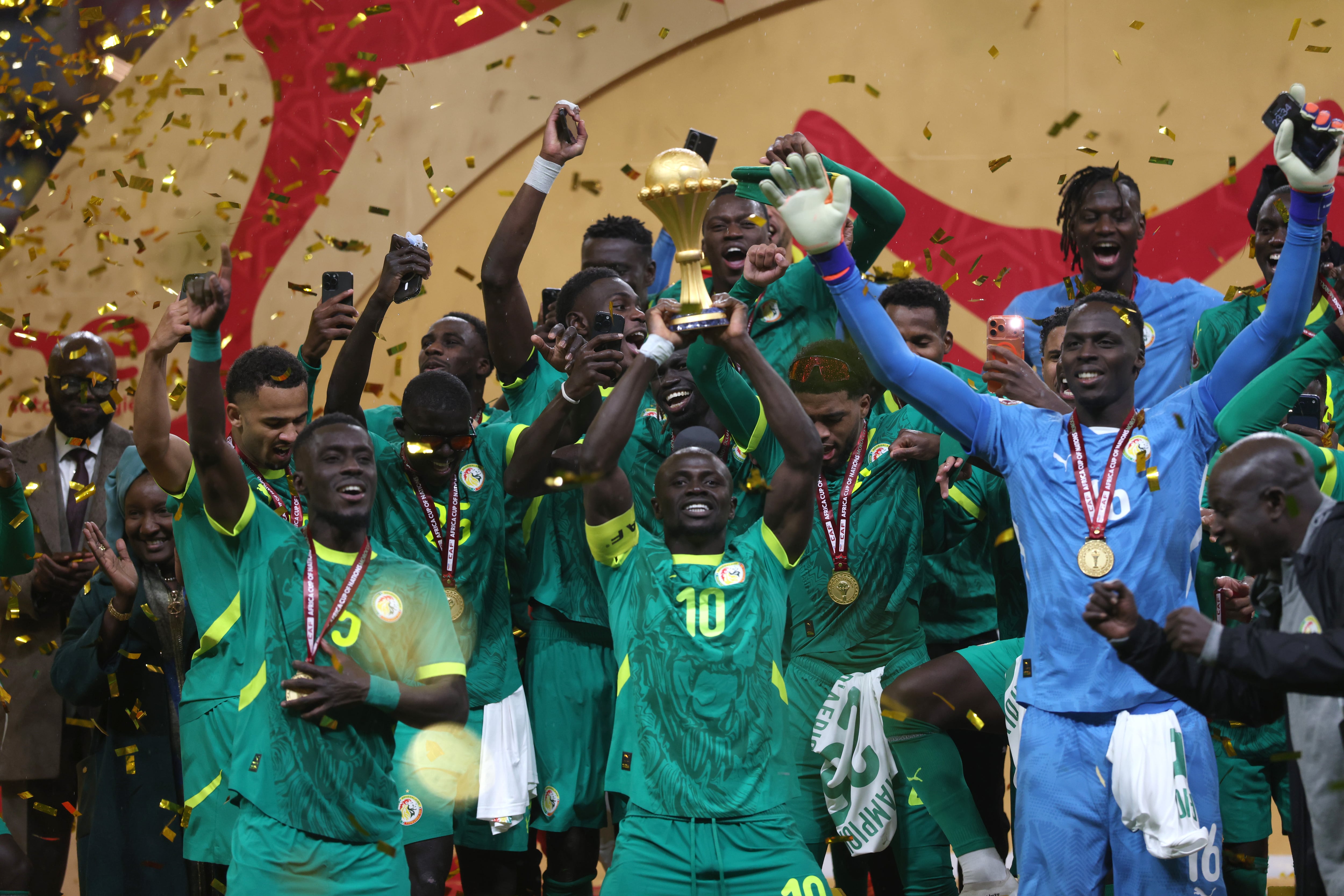 Senegal celebra el título de campeona de África tras la final de 2026 ante Marruecos