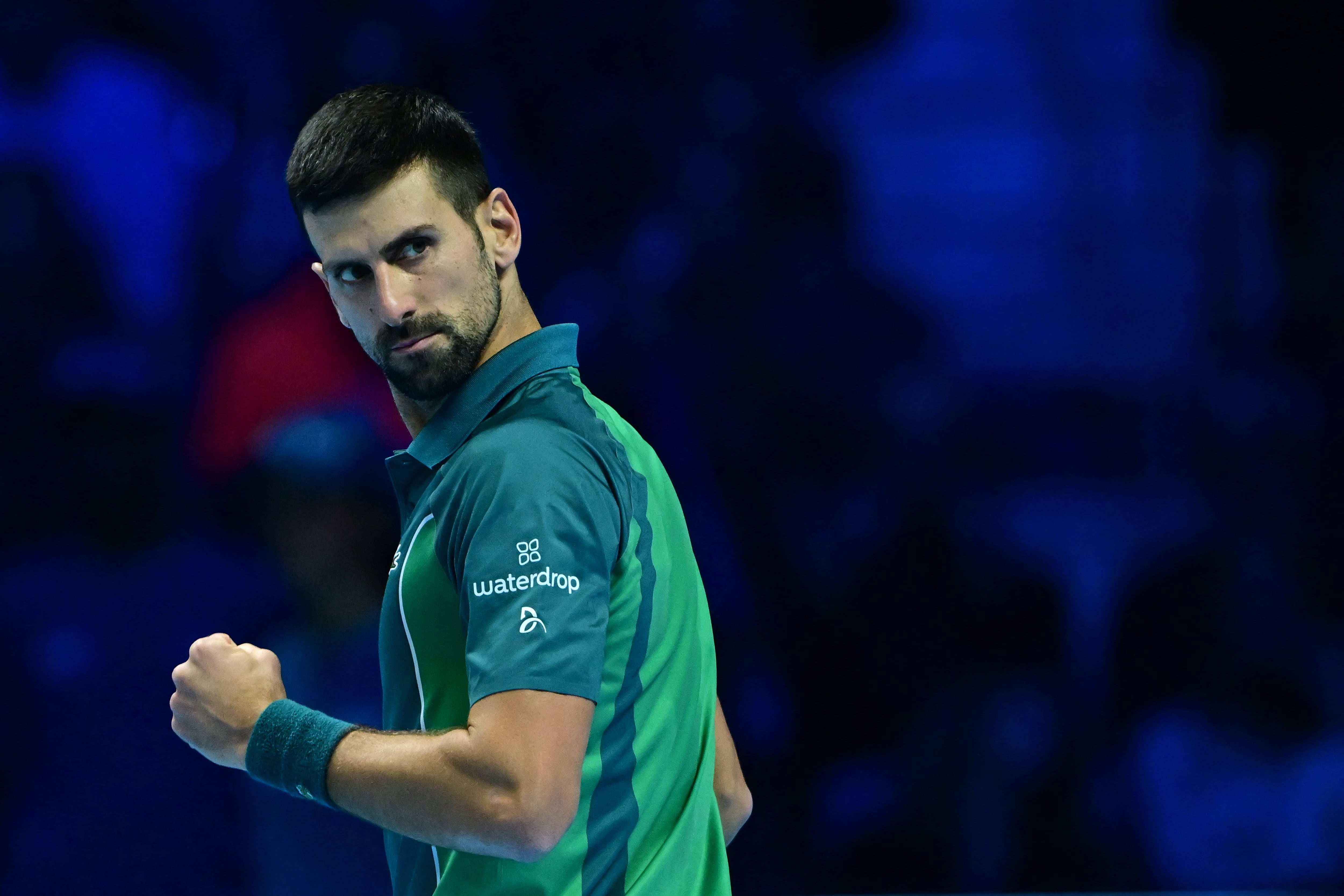 Novak Djokovic, en el encuentro de semifinales ante Carlos Alcaraz