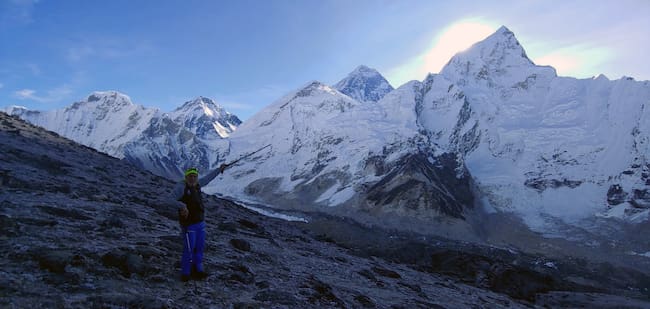 Antonio Quintanilla, al pie del Everest