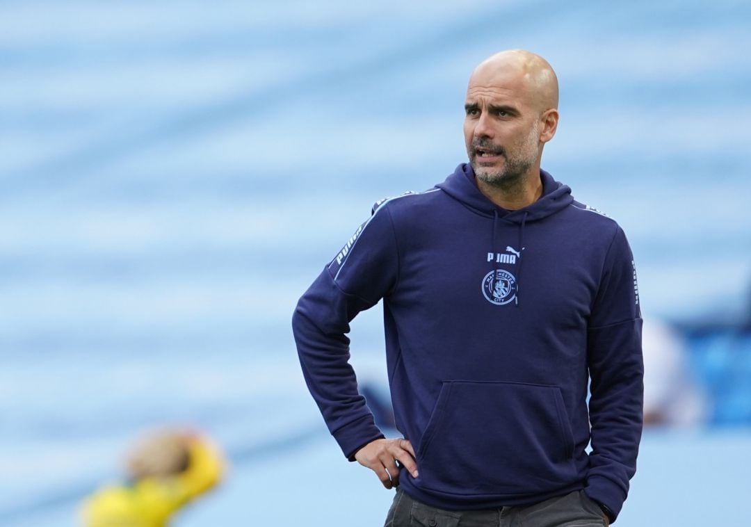 Guardiola, durante el partido contra el Norwich City.