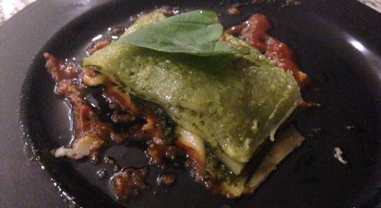 La increïble lasanya al pesto de la Ma La Vita.
