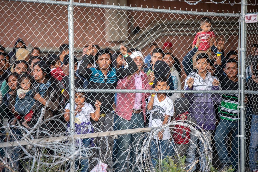 Migrantes en la ciudad fronteriza de El Paso