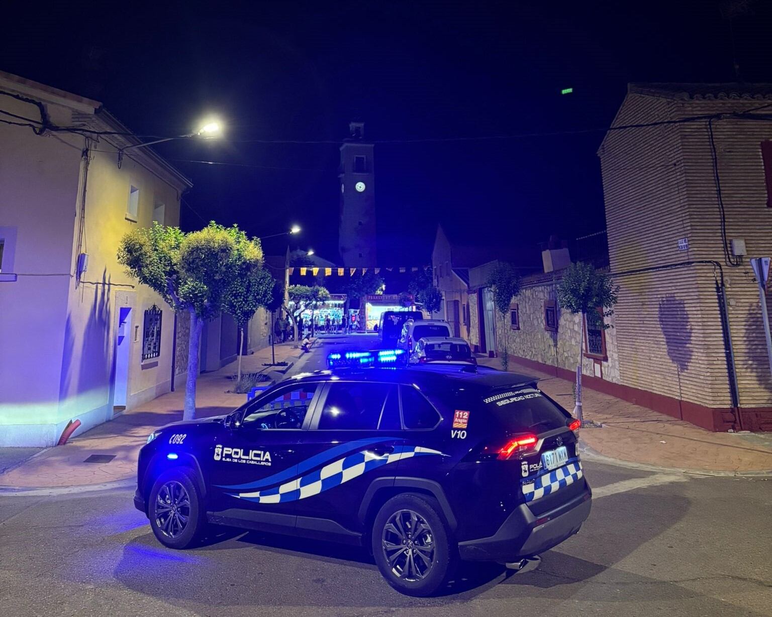 Policía Local de Ejea en las fiestas de Valareña