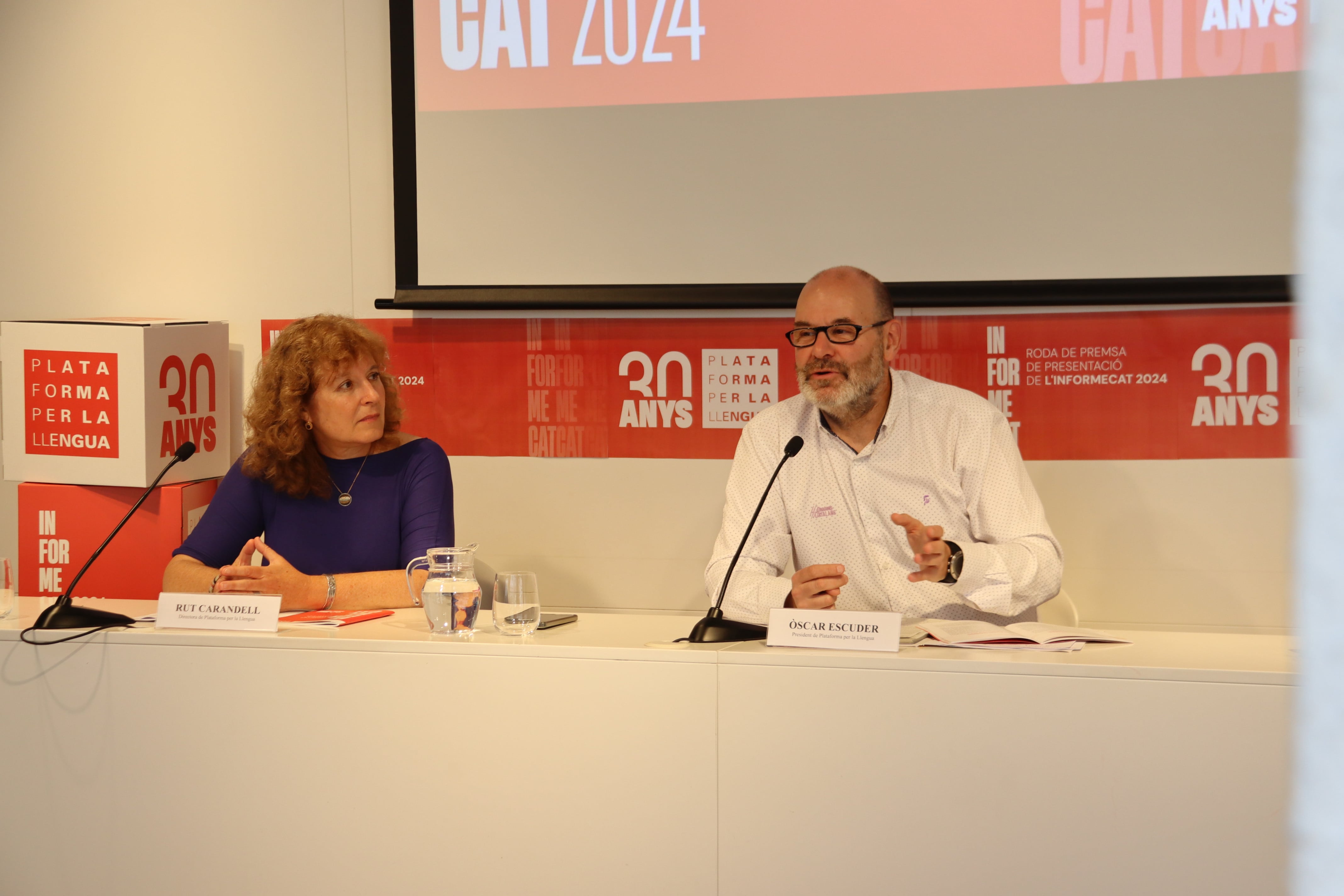 El president de Plataforma per la Llengua, Òscar Escuder