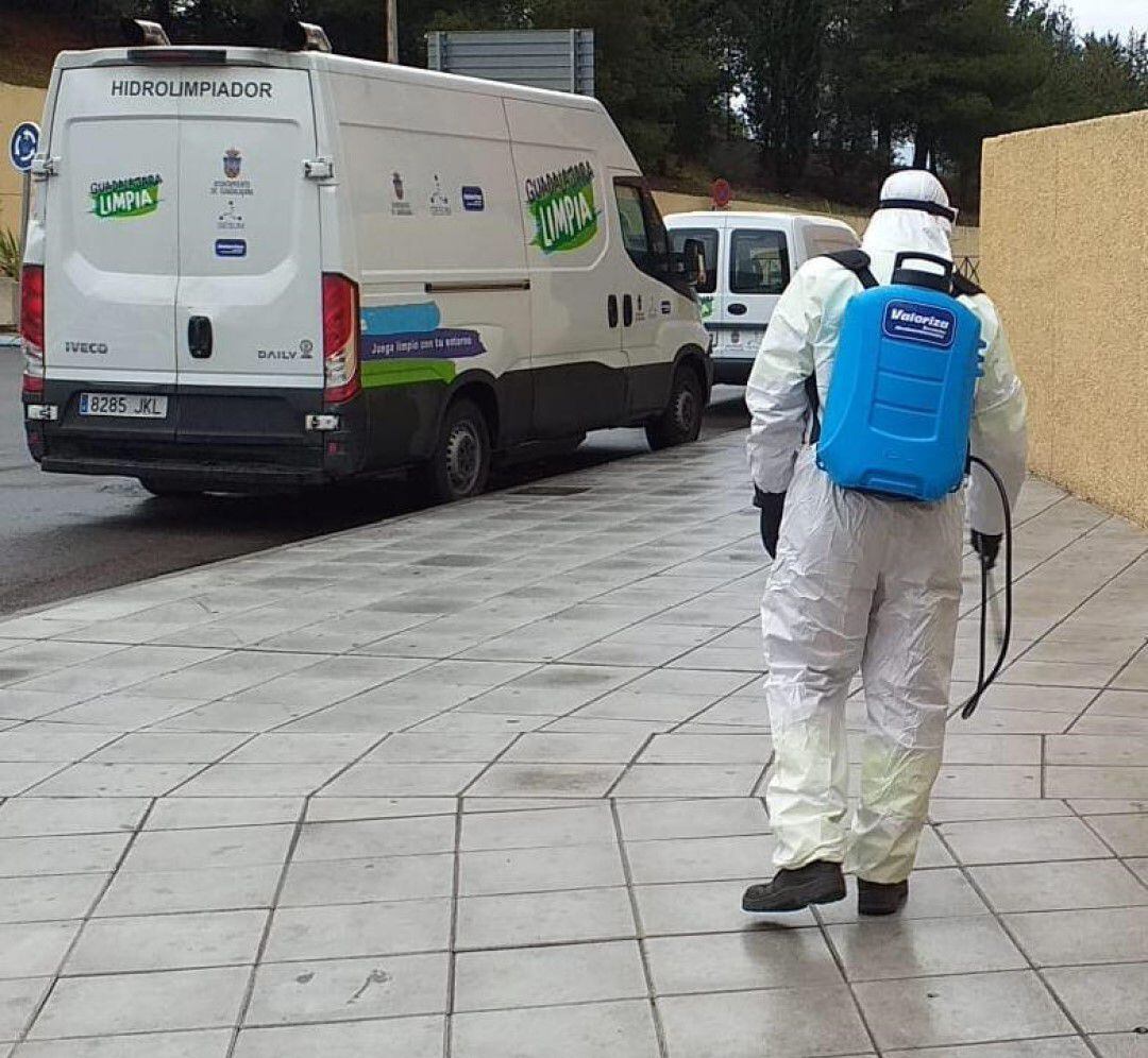 Desinfección de calles en Guadalajara