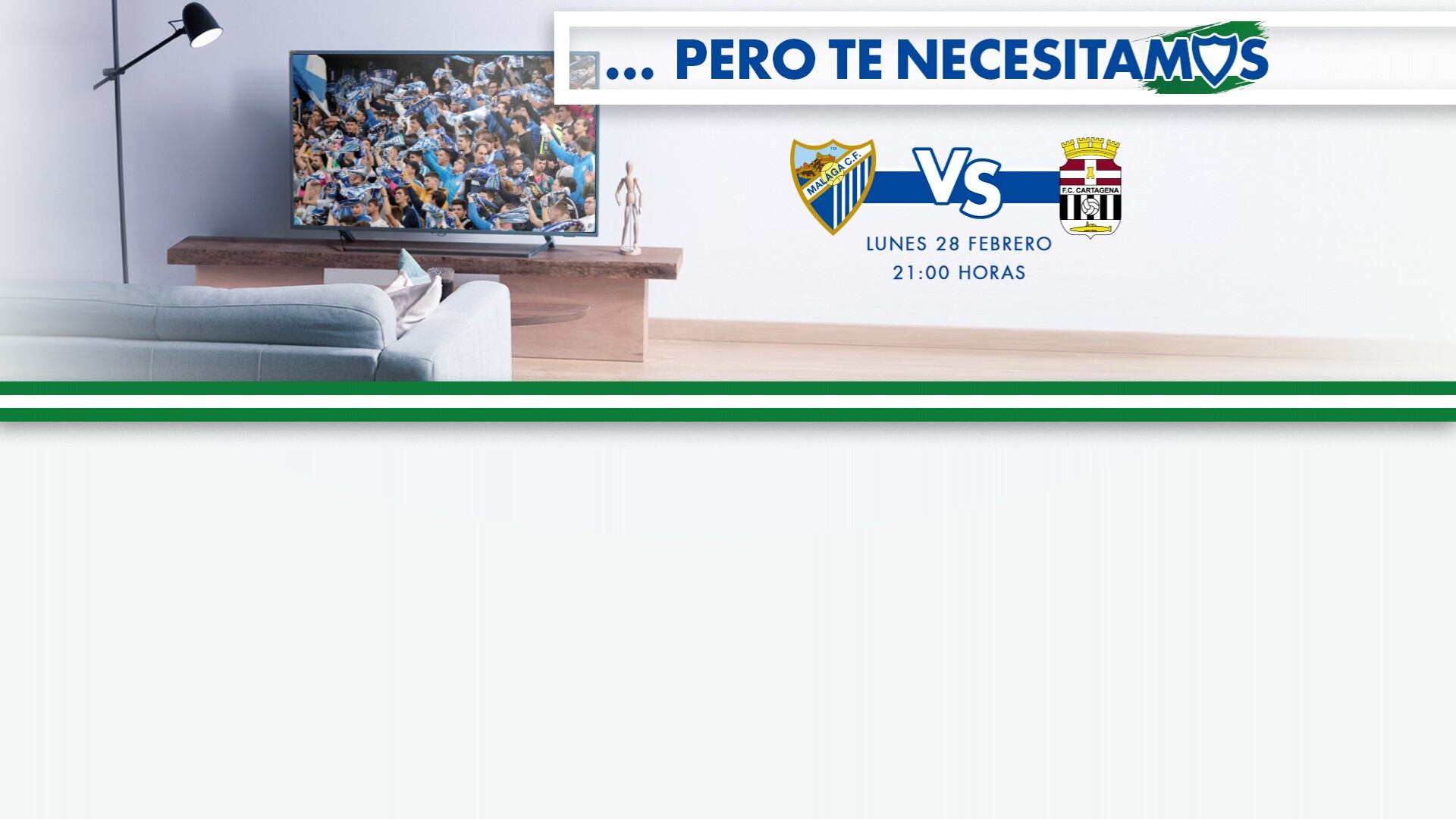 El Málaga solicita el apoyo de la afición para el importante encuentro del lunes ante el Cartagena