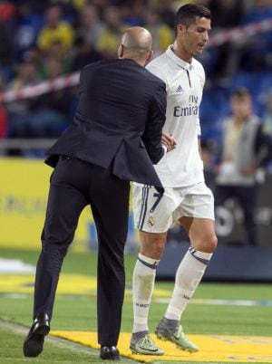 Zidane quitó a Cristiano en la segunda parte del partido ante la UD Las Palmas.