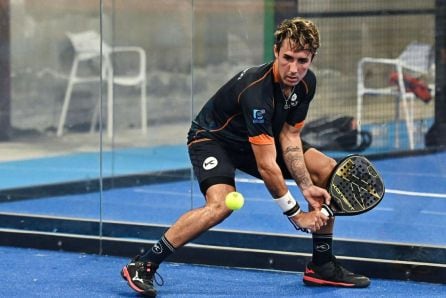 Fede Mouriño, durante un torneo Challenger