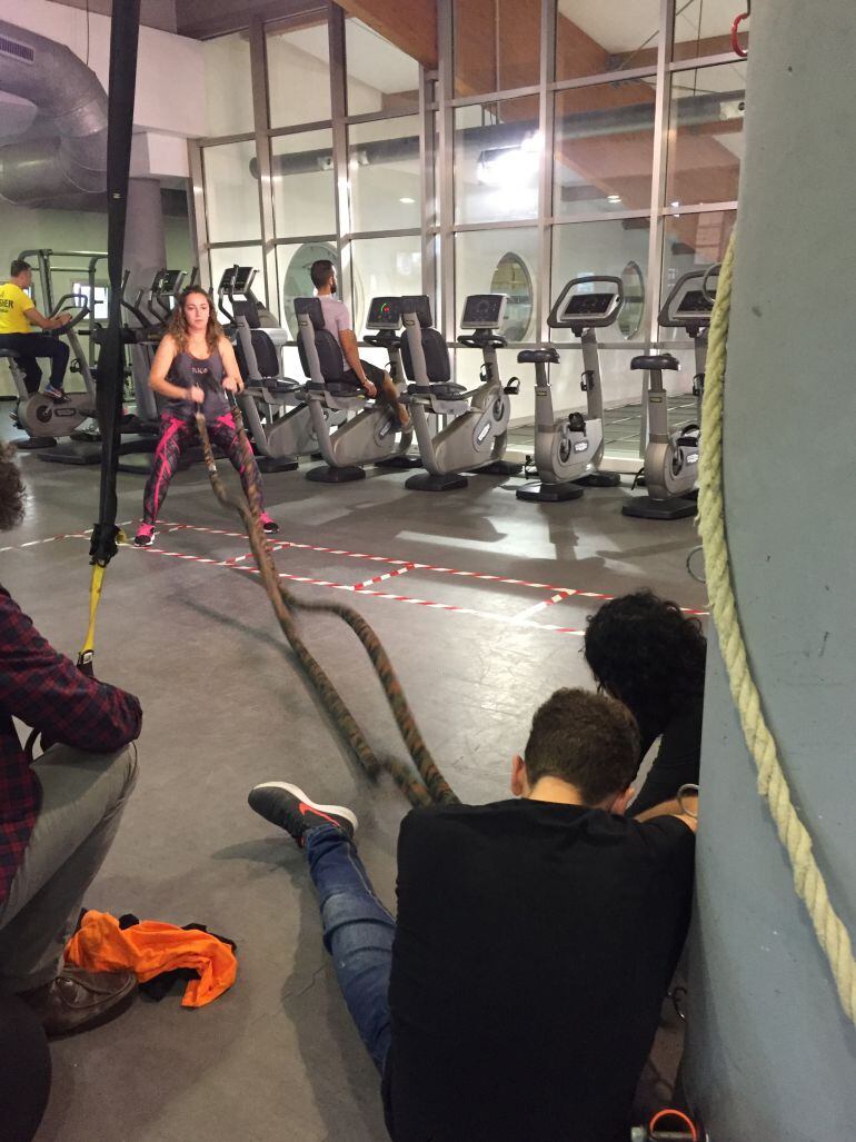 Momento de grabación del vídeo.