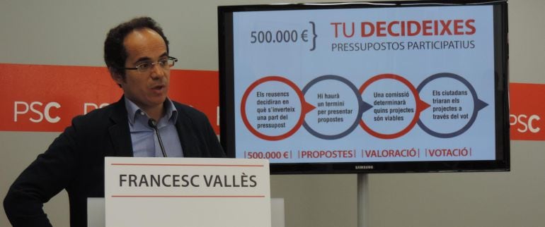 Francesc Vallès, candidat a l'alcaldia del PSC a Reus