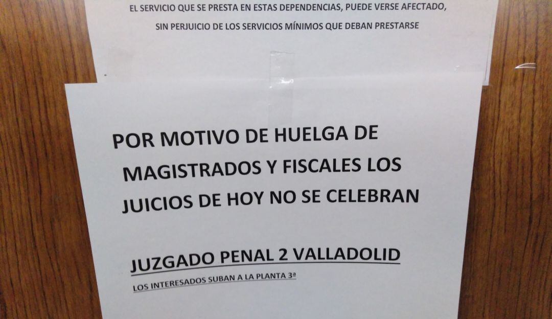 Los jueces y fiscales de Valladolid también han secundado la huelga