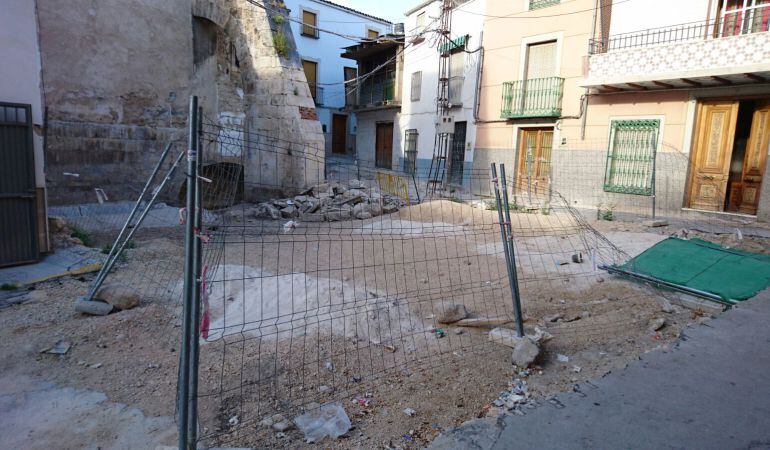 Obras paralizadas en el yacimiento arqueológico de la Plaza Manuel Agudo