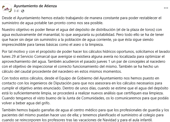 Comunicado Ayto Atienza