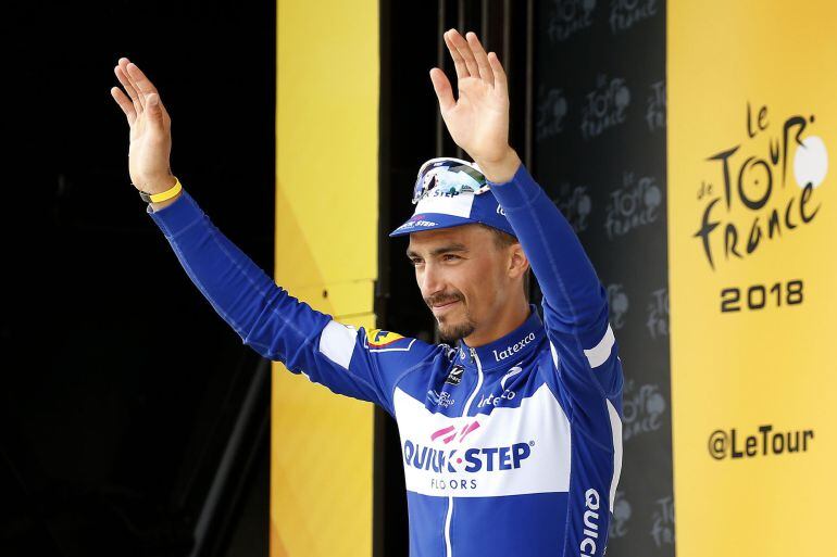 Alaphilippe, en el pódium del Tour de Francia