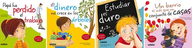 Las portadas de la colección de relatos infantiles &#039;Lecciones de vida&#039;