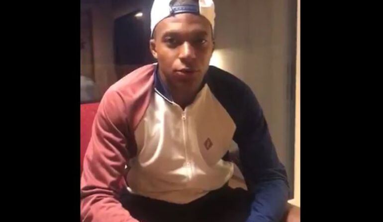 Mbappé, en la broma que ha gastado a través de las redes sociales.