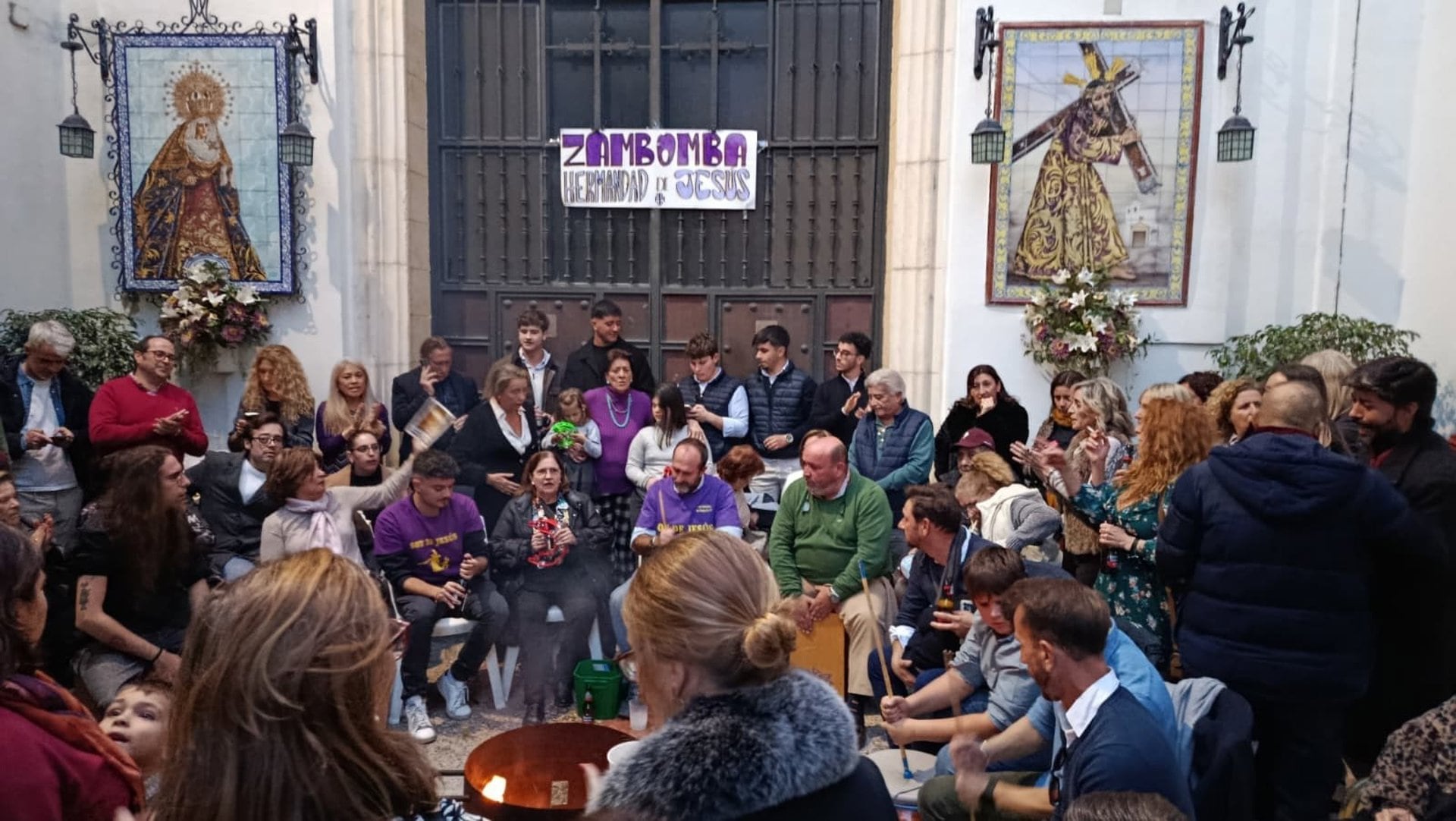 Una zambomba durante la Navidad de 2025 en Jerez