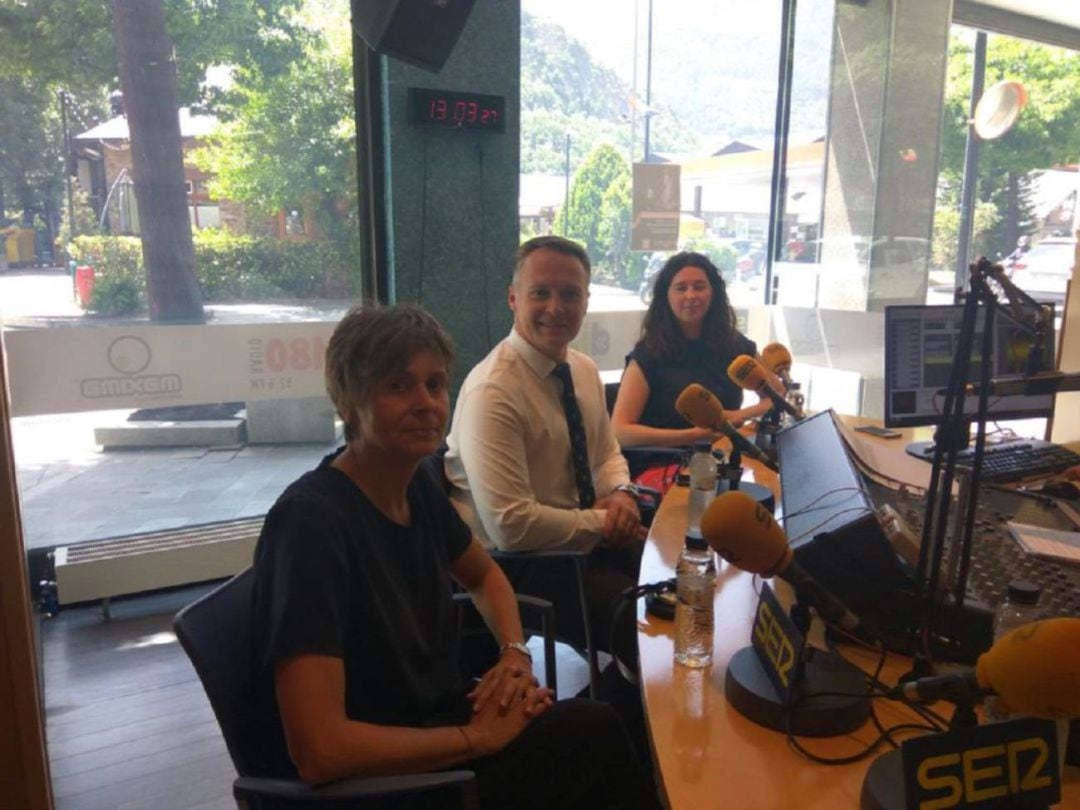 Els consellers generals, Susanna Vela, Ferran Costa i Maria Martisella.