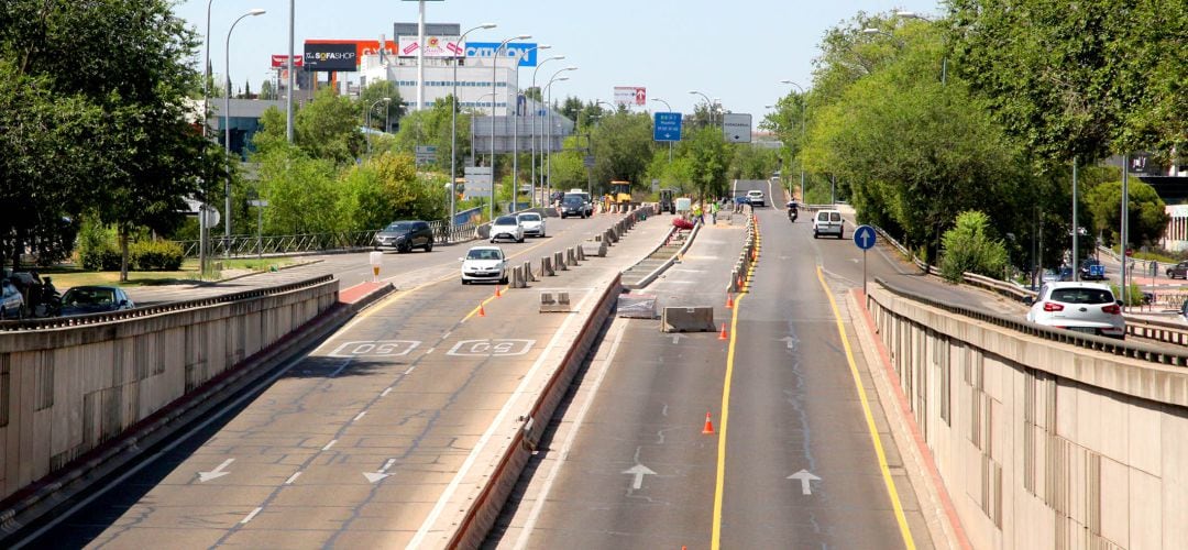 Obras de acceso al Paseo de la Chopera desde la A-1