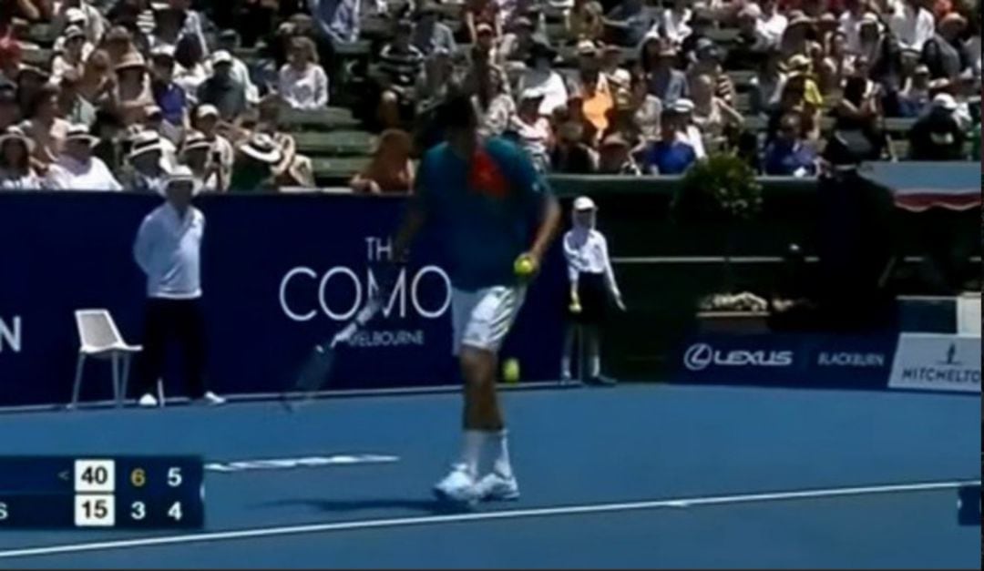 Bernard Tomic durante el encuentro ante Nick Kyrgios