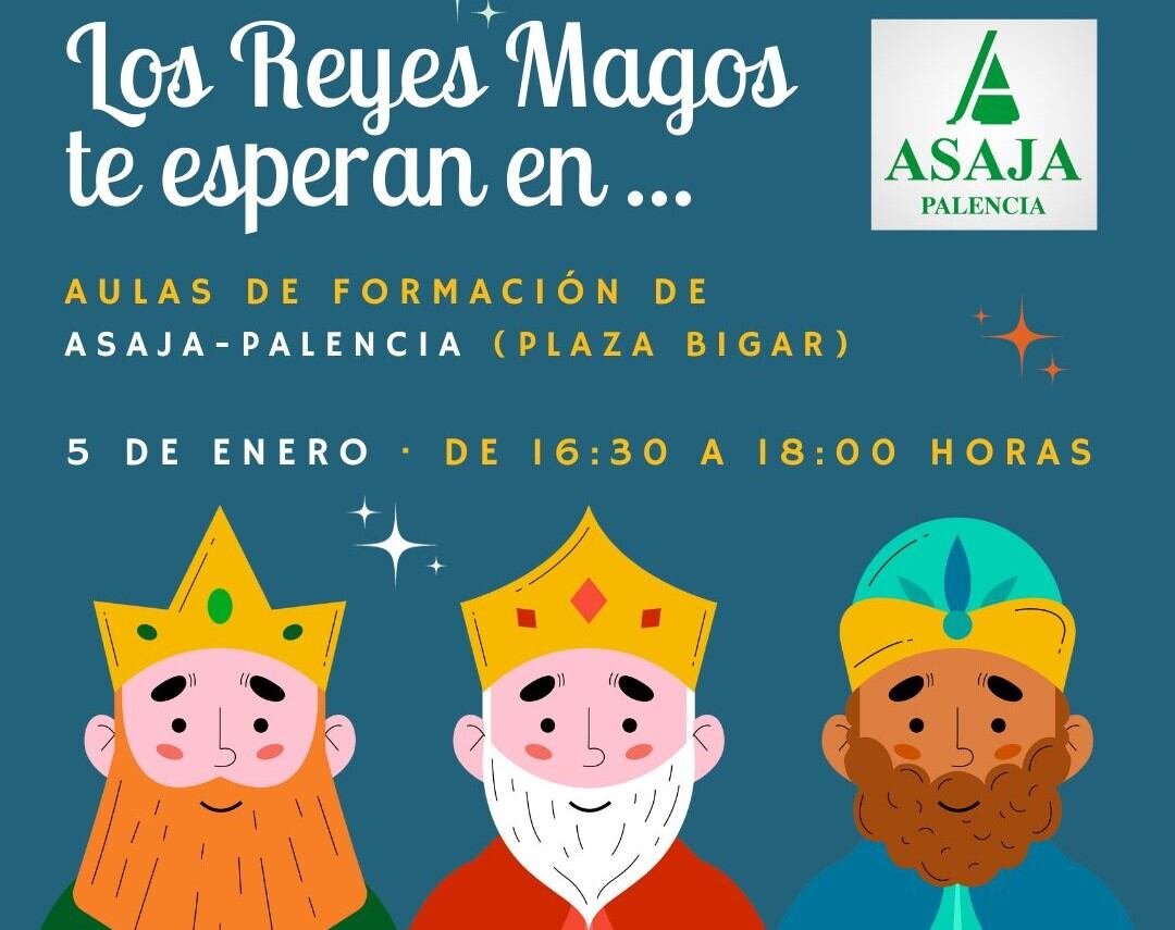 Los Reyes Magos reciben a los niños en ASAJA-Palencia la tarde del 5 antes de la Cabalgata