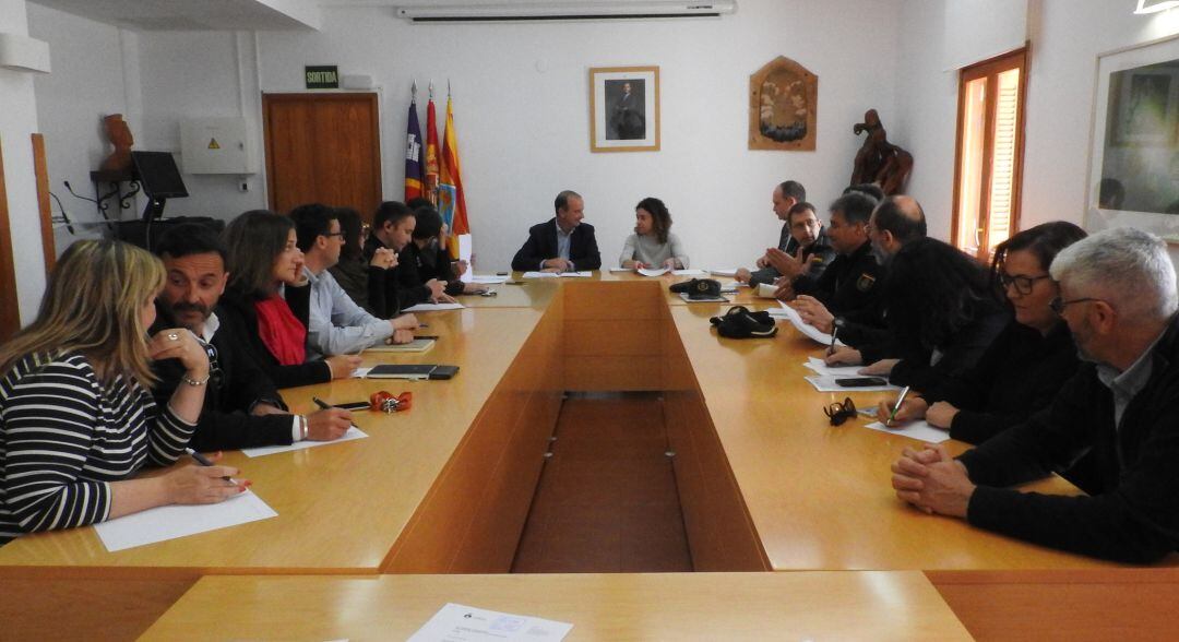 Un momento durante la reunió de la Junta Local de Seguridad