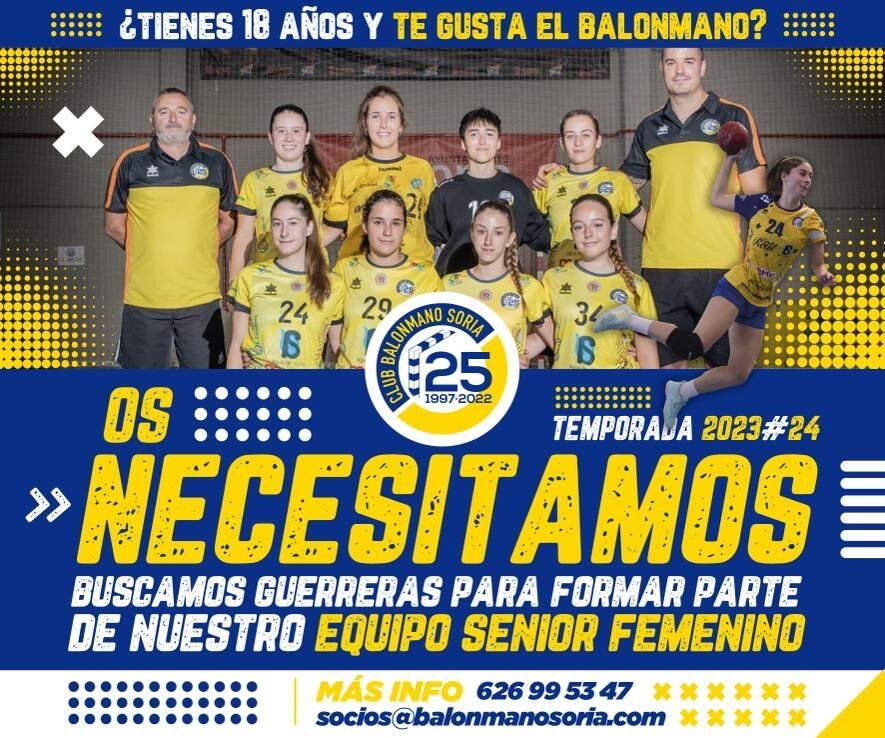 El BM Soria busca reforzar su equipo femenino senior.